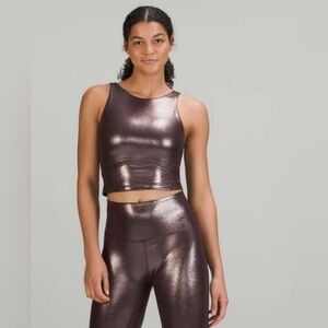 Lululemon Align High-Neck Tank Top *Shine espresso brown size 2 W1DEDS limited